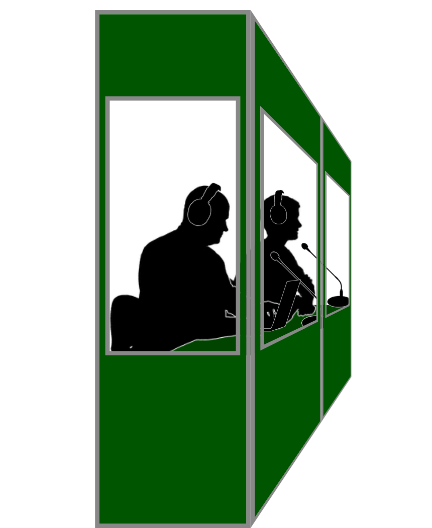 Dolmetscher:innen bei der Arbeit